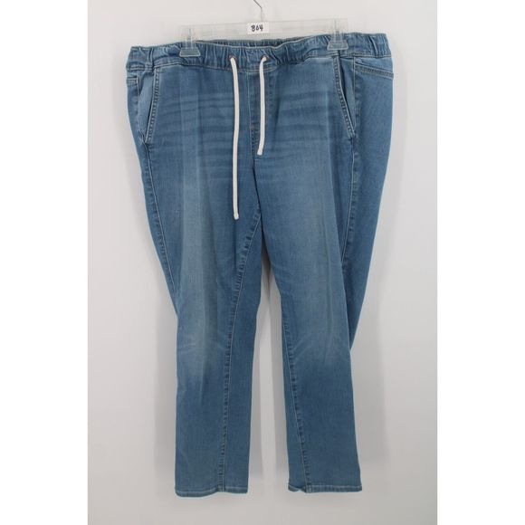 Torrid Womens Jeans Size 1R 1X Blue Light Wash Denim Jeggings Drawstring - Picture 1 of 6